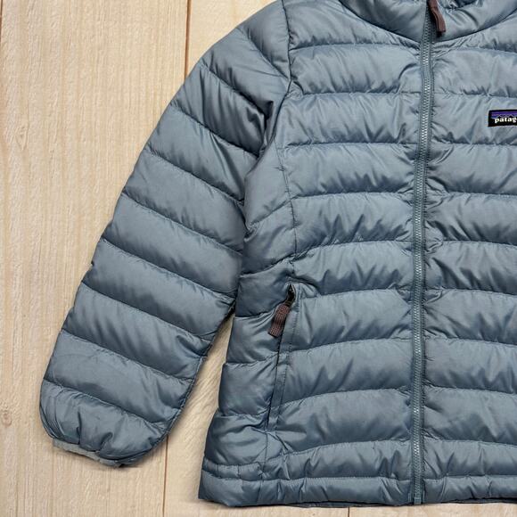 Patagonia Kids Size S (7-8) Duck Down Insulated Sweater Puffer Jacket Blue - Picture 4 of 9